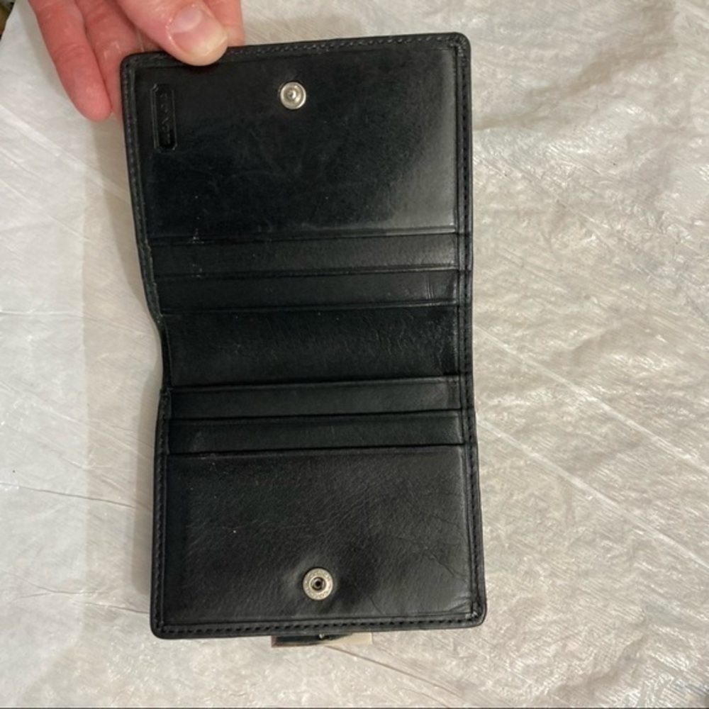 Coach vintage y2k small black leather wallet - Picture 8 of 10